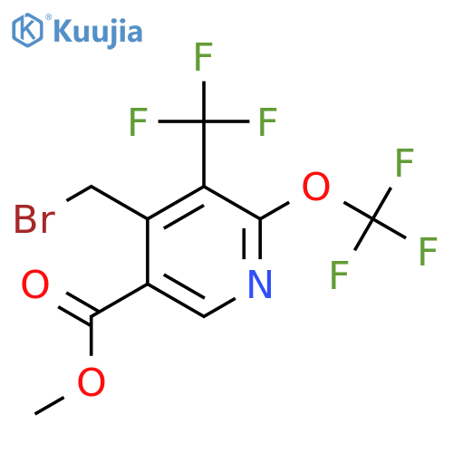 Methyl 4-(bromomethyl)-2-(trifluoromethoxy)-3-(trifluoromethyl)pyridine-5-carboxylate structure