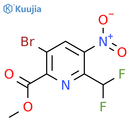 Methyl 5-bromo-2-(difluoromethyl)-3-nitropyridine-6-carboxylate structure