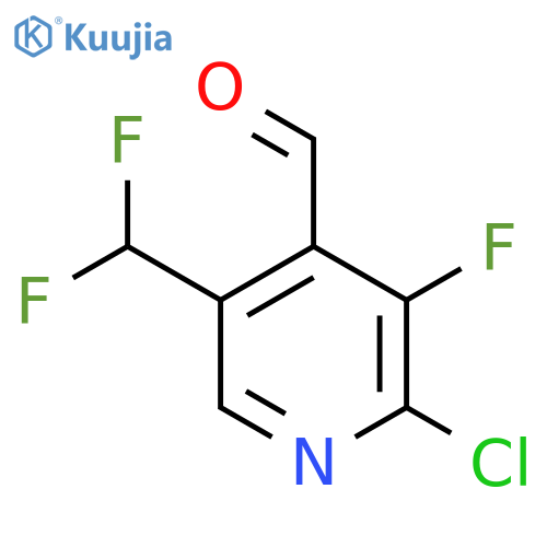 2-Chloro-5-(difluoromethyl)-3-fluoropyridine-4-carboxaldehyde structure