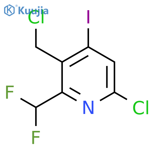 6-Chloro-3-(chloromethyl)-2-(difluoromethyl)-4-iodopyridine structure