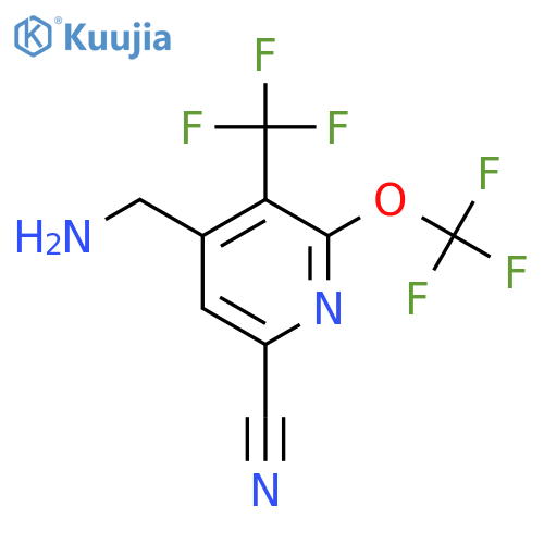 4-(Aminomethyl)-6-cyano-2-(trifluoromethoxy)-3-(trifluoromethyl)pyridine structure