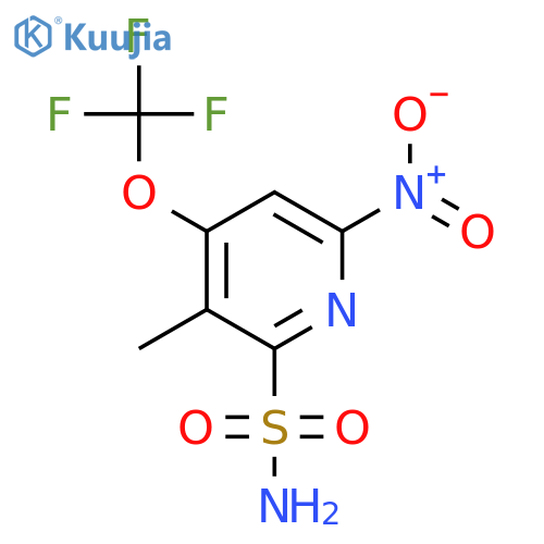 3-Methyl-6-nitro-4-(trifluoromethoxy)pyridine-2-sulfonamide structure