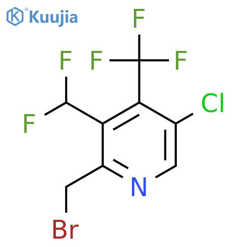 2-(Bromomethyl)-5-chloro-3-(difluoromethyl)-4-(trifluoromethyl)pyridine structure