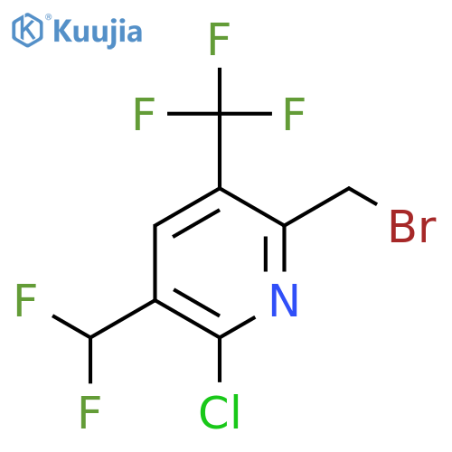 2-(Bromomethyl)-6-chloro-5-(difluoromethyl)-3-(trifluoromethyl)pyridine structure