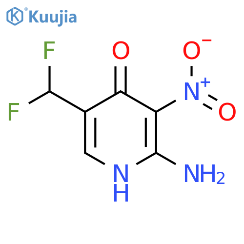2-Amino-5-(difluoromethyl)-4-hydroxy-3-nitropyridine structure
