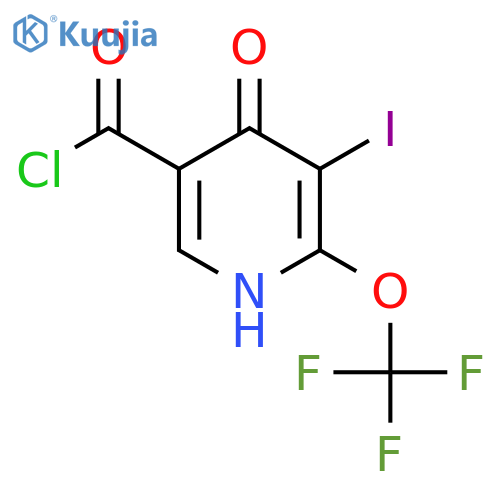 4-Hydroxy-3-iodo-2-(trifluoromethoxy)pyridine-5-carbonyl chloride structure