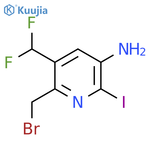 5-Amino-2-(bromomethyl)-3-(difluoromethyl)-6-iodopyridine structure