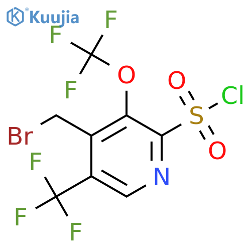 4-(Bromomethyl)-3-(trifluoromethoxy)-5-(trifluoromethyl)pyridine-2-sulfonyl chloride structure