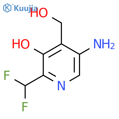 5-Amino-2-(difluoromethyl)-3-hydroxypyridine-4-methanol structure