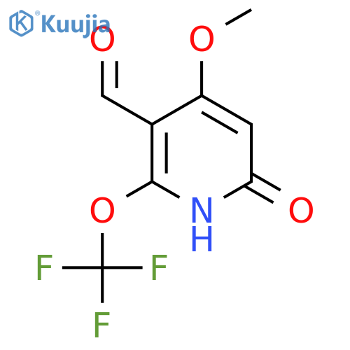 6-Hydroxy-4-methoxy-2-(trifluoromethoxy)pyridine-3-carboxaldehyde structure
