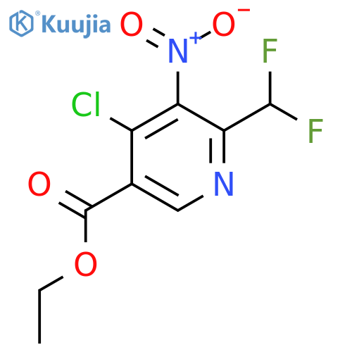Ethyl 4-chloro-2-(difluoromethyl)-3-nitropyridine-5-carboxylate structure