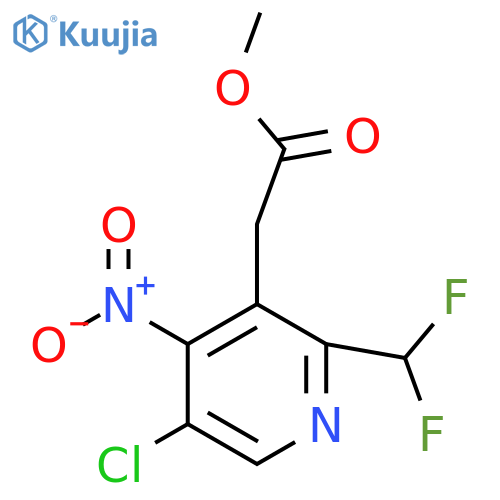 Methyl 5-chloro-2-(difluoromethyl)-4-nitropyridine-3-acetate structure