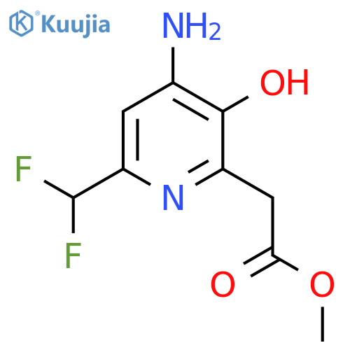 Methyl 4-amino-6-(difluoromethyl)-3-hydroxypyridine-2-acetate structure