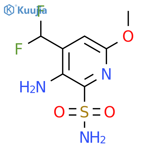 3-Amino-4-(difluoromethyl)-6-methoxypyridine-2-sulfonamide structure