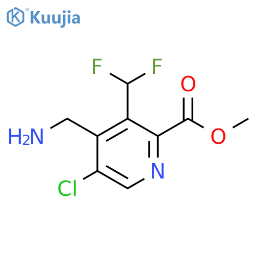 Methyl 4-(aminomethyl)-5-chloro-3-(difluoromethyl)pyridine-2-carboxylate structure