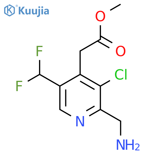 Methyl 2-(aminomethyl)-3-chloro-5-(difluoromethyl)pyridine-4-acetate structure