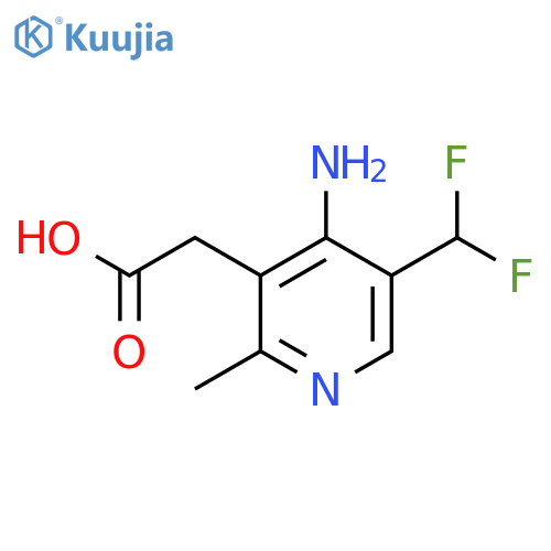 4-Amino-5-(difluoromethyl)-2-methylpyridine-3-acetic acid structure