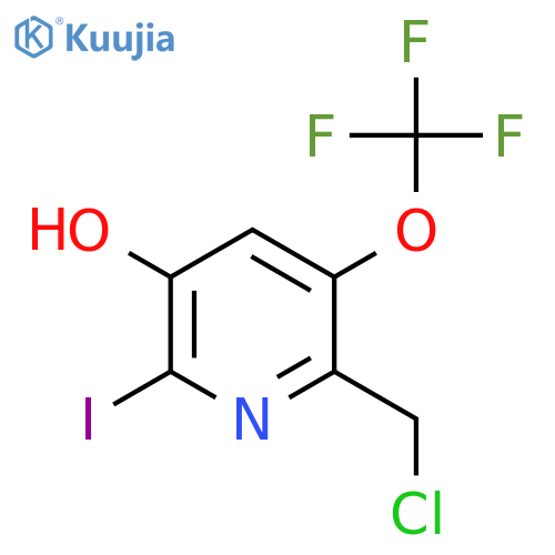 2-(Chloromethyl)-5-hydroxy-6-iodo-3-(trifluoromethoxy)pyridine structure