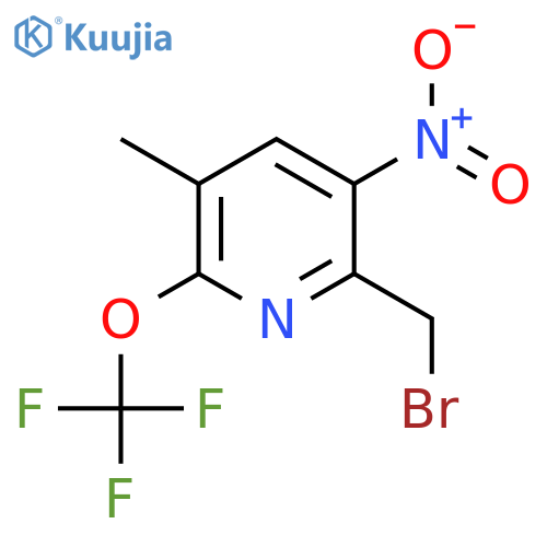2-(Bromomethyl)-5-methyl-3-nitro-6-(trifluoromethoxy)pyridine structure