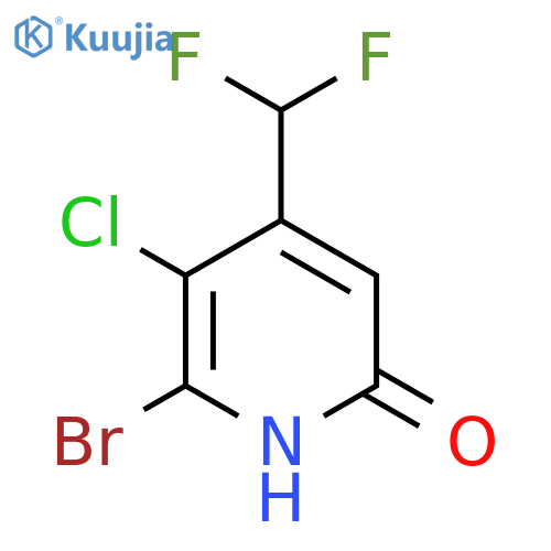 2-Bromo-3-chloro-4-(difluoromethyl)-6-hydroxypyridine structure