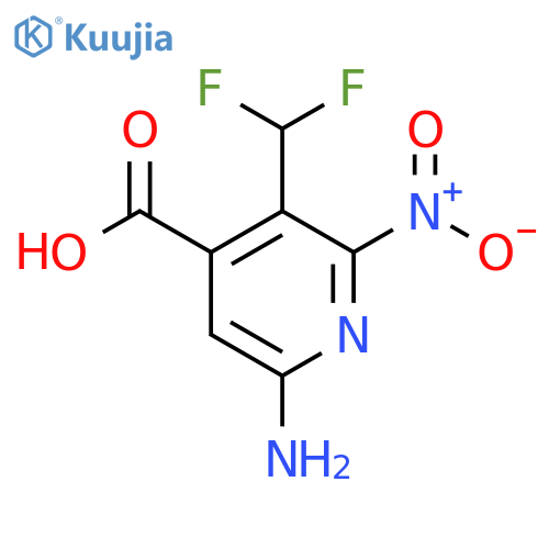 6-Amino-3-(difluoromethyl)-2-nitropyridine-4-carboxylic acid structure