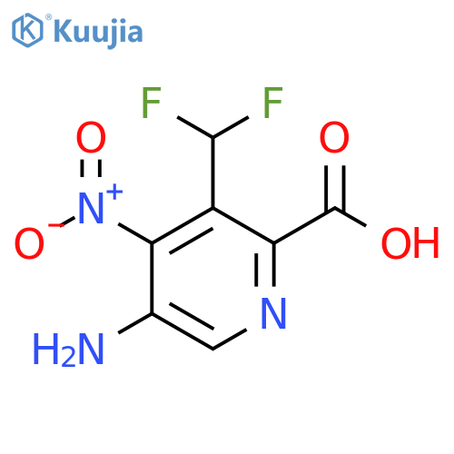 5-Amino-3-(difluoromethyl)-4-nitropyridine-2-carboxylic acid structure