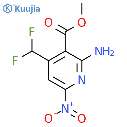 Methyl 2-amino-4-(difluoromethyl)-6-nitropyridine-3-carboxylate structure