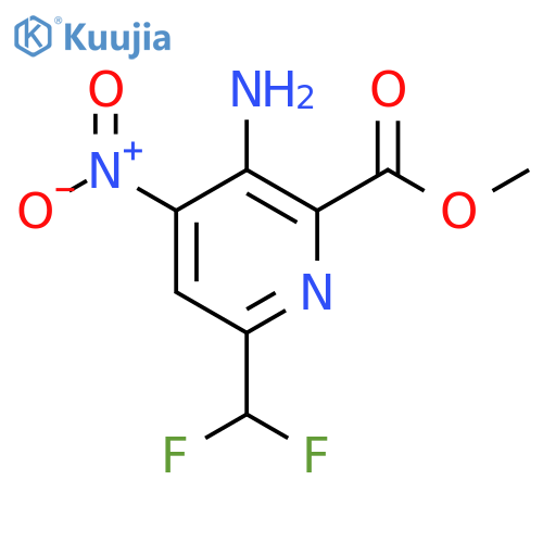 Methyl 3-amino-6-(difluoromethyl)-4-nitropyridine-2-carboxylate structure