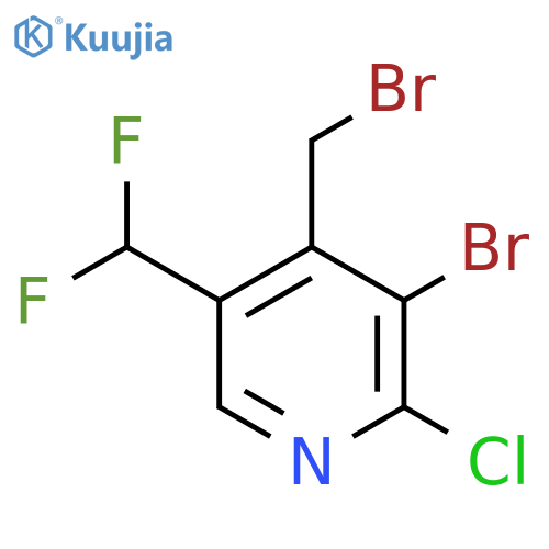 3-Bromo-4-(bromomethyl)-2-chloro-5-(difluoromethyl)pyridine structure