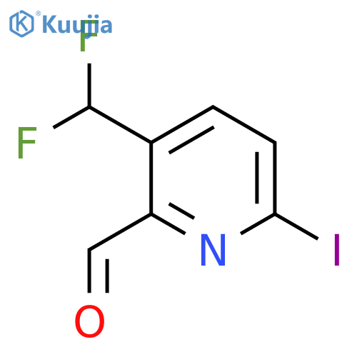 3-(Difluoromethyl)-6-iodopyridine-2-carboxaldehyde structure