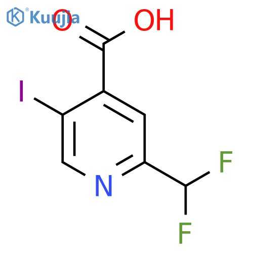 2-(Difluoromethyl)-5-iodopyridine-4-carboxylic acid structure