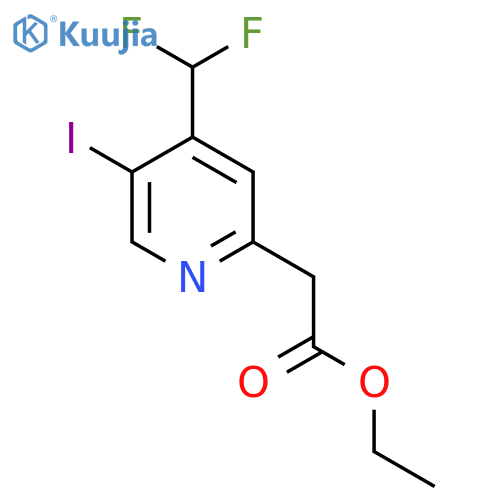 Ethyl 4-(difluoromethyl)-5-iodopyridine-2-acetate structure