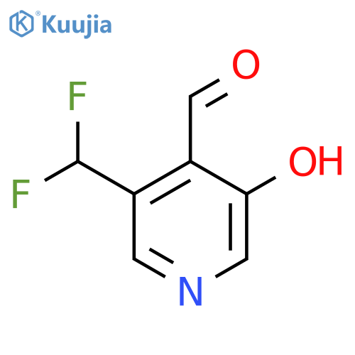 3-(Difluoromethyl)-5-hydroxypyridine-4-carboxaldehyde structure