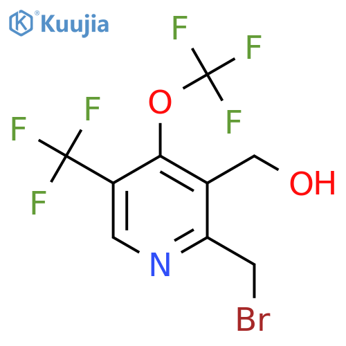 2-(Bromomethyl)-4-(trifluoromethoxy)-5-(trifluoromethyl)pyridine-3-methanol structure
