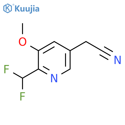 2-(Difluoromethyl)-3-methoxypyridine-5-acetonitrile structure