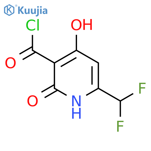 6-(Difluoromethyl)-2,4-dihydroxypyridine-3-carbonyl chloride structure