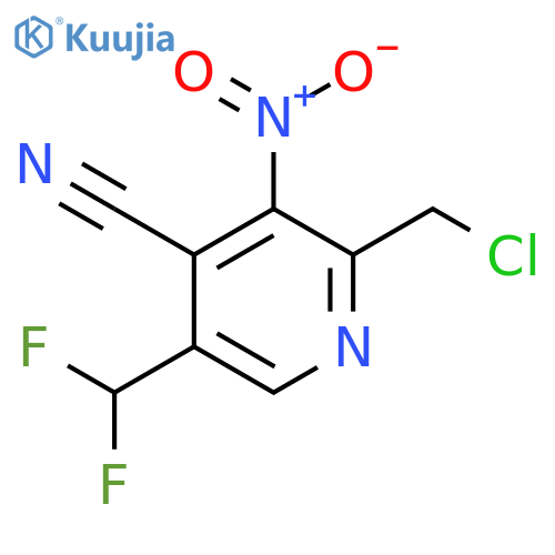 2-(Chloromethyl)-4-cyano-5-(difluoromethyl)-3-nitropyridine structure