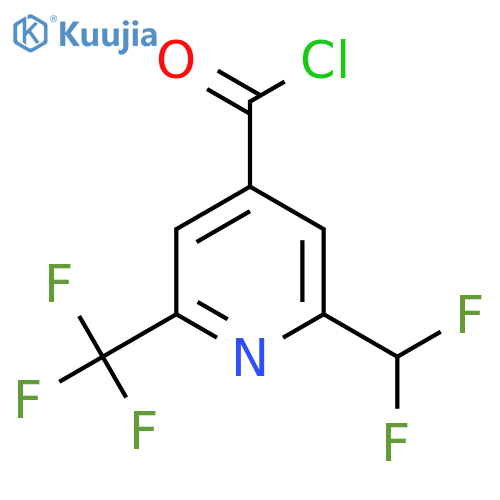 2-(Difluoromethyl)-6-(trifluoromethyl)pyridine-4-carbonyl chloride structure