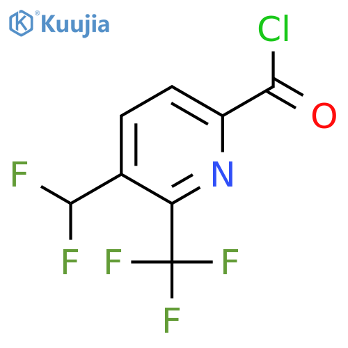3-(Difluoromethyl)-2-(trifluoromethyl)pyridine-6-carbonyl chloride structure