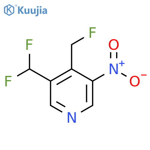 3-(Difluoromethyl)-4-(fluoromethyl)-5-nitropyridine structure