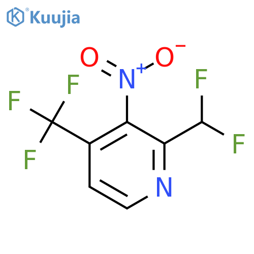 2-(Difluoromethyl)-3-nitro-4-(trifluoromethyl)pyridine structure