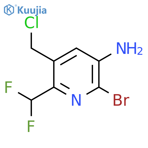 3-Amino-2-bromo-5-(chloromethyl)-6-(difluoromethyl)pyridine structure