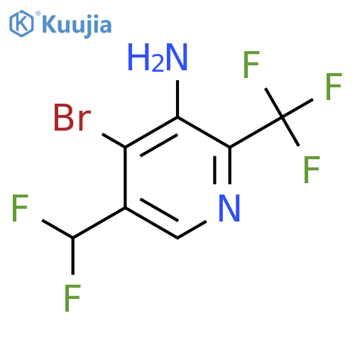 3-Amino-4-bromo-5-(difluoromethyl)-2-(trifluoromethyl)pyridine structure