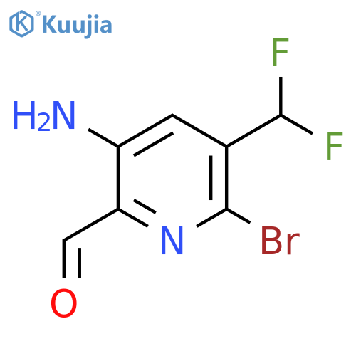 5-Amino-2-bromo-3-(difluoromethyl)pyridine-6-carboxaldehyde structure