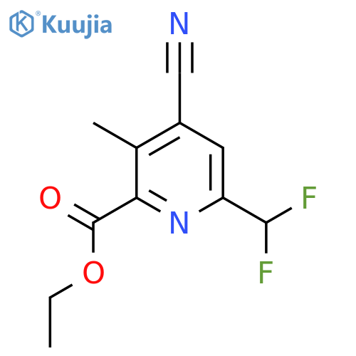 Ethyl 4-cyano-6-(difluoromethyl)-3-methylpyridine-2-carboxylate structure