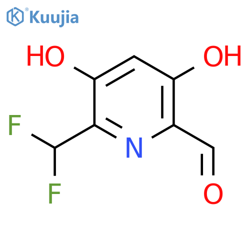 2-(Difluoromethyl)-3,5-dihydroxypyridine-6-carboxaldehyde structure