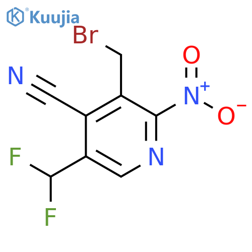 3-(Bromomethyl)-4-cyano-5-(difluoromethyl)-2-nitropyridine structure
