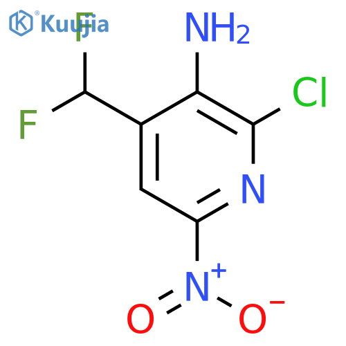 3-Amino-2-chloro-4-(difluoromethyl)-6-nitropyridine structure