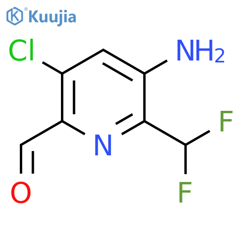 3-Amino-5-chloro-2-(difluoromethyl)pyridine-6-carboxaldehyde structure