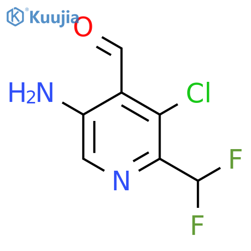 5-Amino-3-chloro-2-(difluoromethyl)pyridine-4-carboxaldehyde structure